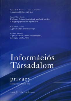 Pintér Róbert (szerk.) - Információs társadalom - 2005. V. évfolyam 2. szám