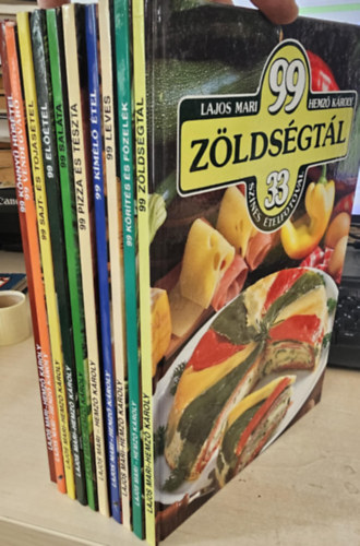 99 könnyű húsétel + 99 vendégváró+10db szakácskönyv, KÖNYVMENTŐ AJÁNLAT: 99 sajt- és tojásétel+ 99 előétel+ 99 saláta+ 99 pizza és tészta+ 99 kímélő étel+ 99 leves+ 99 körítés és főzelék+ 99 zöldségtál