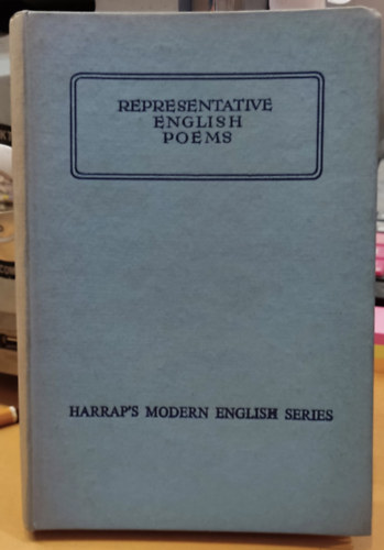 Allen J. Coombes - Representative English Poems - for use in senior classes of secondary schools and colleges