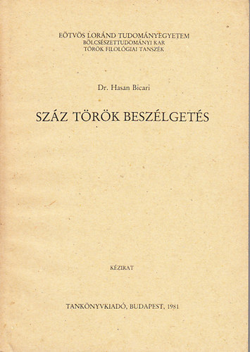 Hasan Bicari Dr. - Szz trk beszlgets (kzirat)- trk nyelv