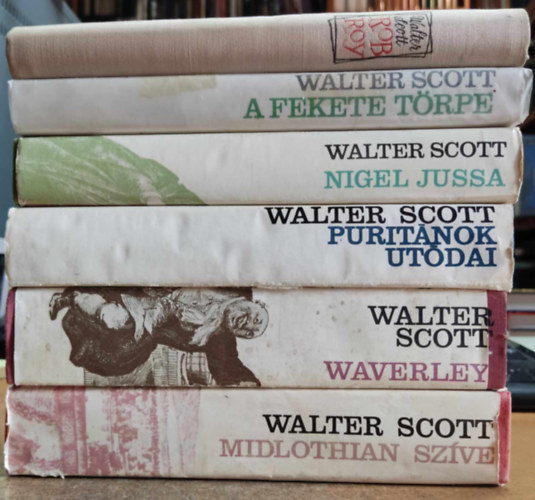Walter Scott - 6 db Walter Scott: A fekete trpe; Nigel Jussa; Midlothian szve; Rob Roy; Puritnok tdjai; Waverley