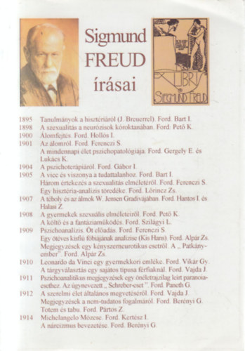Sigmund Freud összes pszichoanalitikus írásának rövid tartalma (Sigmund Freud írásai)- CD melléklettel
