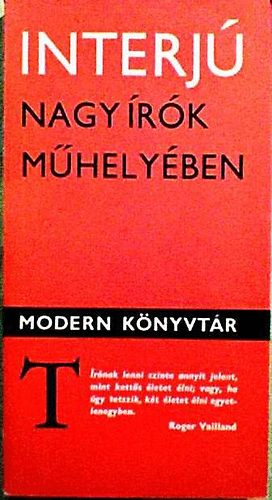 K�ves Erzs�bet  (szerk.) - Interj� - nagy �r�k m�hely�ben