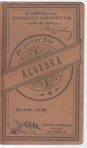 Dr. Lévay Ede - Algebra