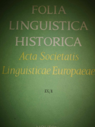 Jacek Fisiak edited - Folia Linguistica Historica IX/1