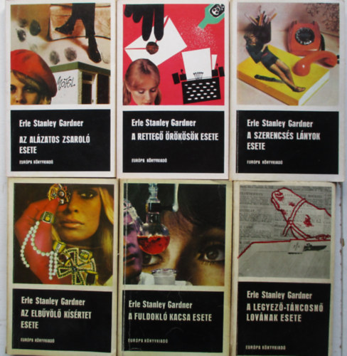 Erle-Stanley Gardner - 6 db Erle-Stanley krimi (A retteg� �r�k�s�k esete, A szerencs�s l�nyok esete, Az al�zatos zsarol� esete, Az  Alb�v�l� k�s�rtet esete, stb...)