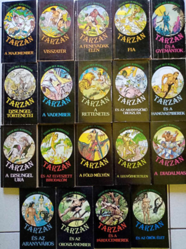 Edgar Rice Burroughs - E. R. Burroughs TARZAN 1-19. (a majomember / visszatr / a fenevadak ln / fia / s a gymntok / dzsungeltrtnetei / a vadember  / a rettenetes / s az aranyszr oroszln / s a hangyaemberek / a dzsungel ura / s az elveszett birod