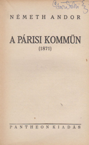 Nmeth Andor - A prisi kommn 1871