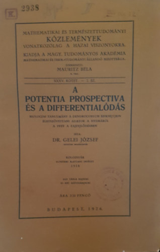 Dr. Gelei Jzsef - A potentia prospectiva s a differentialds