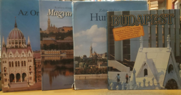 Halász Zoltán, Korniss Péter-Lázár István, Egry Margit -Markovics Ferenc Szabóky Zsolt-Száraz György - 4 db Magyarország: Az Országház + Budapest + Hungary + Magyarország