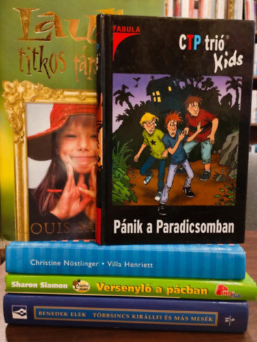 Ulf Blanck, Christine N�stlinger, Sharon Siamon, Bendek Elek Louis Sachar - Ifj�s�gi irodalom 5 darabos K�NYVMENT� AJ�NLAT: Laura titkos t�rsas�ga, P�nik a Paradicsomban, Villa Henriett, Versenyl� a p�cban, T�bbsincs kir�lyfi