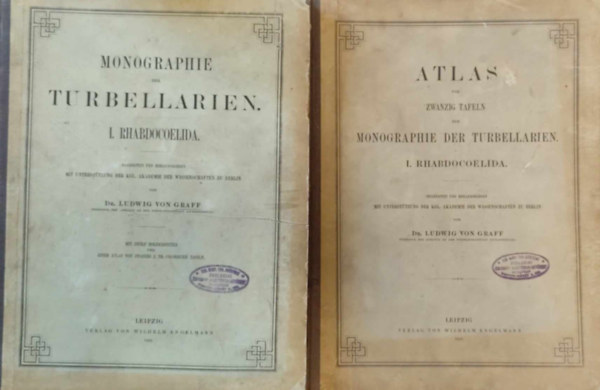 Dr. Ludwig von Graff - Monographie der Turbellarien. 1. Rhabdocoelida. + Atlas von zwanzig Tafeln
