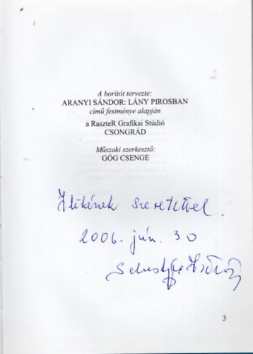 Sebestyén István - A fekete könnycsepp- dedikált