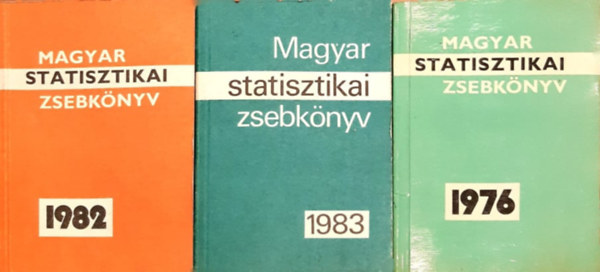 3 db Magyar statisztikai zsebknyv: 1976, 1982, 1983