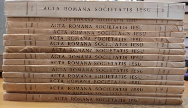 Apud Curiam Praepositi Generalis - 15 db Acta Romana Societatis Iesu - Ad usum Nostrorum Tantum (A J�zus r�mai t�rsas�g�nak foly�irata - csak a mi haszn�latunkra (K�tetsz�mok a term�klapon)