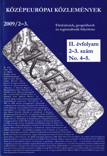 Dr. habil Bertalan Pter - Kzp-Eurpai Kzlemnyek 2009/2-3. Trtnszek, geogrfusok s regionalistk folyirata II. vf.