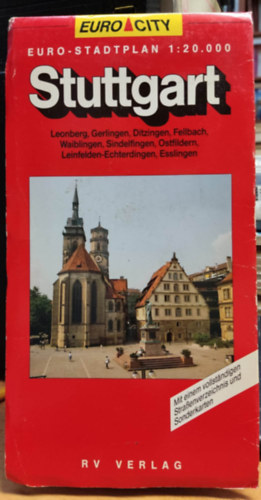 RV Verlag - Euro City: Stuttgart Euro-Stadtplan 1:20.000 - Leonberg, Gerlingen, Ditzingen, Fellbach, Waiblingen, Sindelfingen, Ostfildern, Leinfelden-Echterdingen, Esslingen