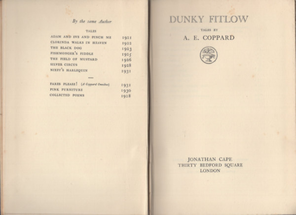 A. E. Coppard - Dunky Fitlow