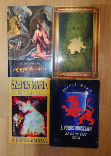 Szepes M�ria - 4 k�tet Szepes M�ri�t�l: Var�zst�k�r, A sors m�gi�ja, Angyalok �neke, A v�r�s oroszl�n II.