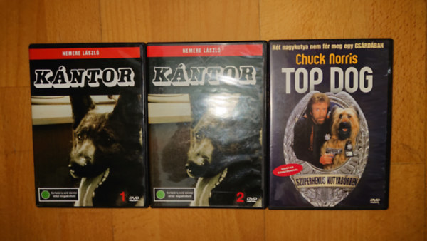 Nemere László Chuck Norris - 3 DVD főszerepben kutyákkal: Top Dog, Kántor 1-2.
