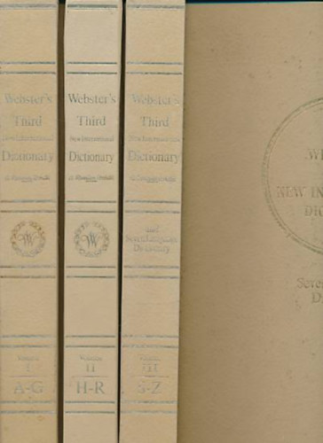 Webster's Third New International Dictionary and Seven Language Dictionary I-III.: Unabridged (Seven Language Dictionary, 3-Volume Set)