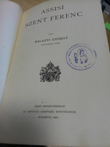 Balanyi György - Assisi Szent Ferenc