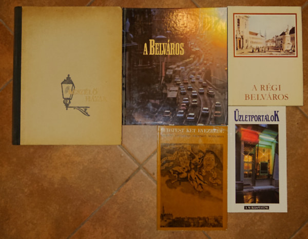 5 könyv Budapest szerelmeseinek: Beszélő házak, A Belváros, A régi Belváros, Budapest két évezrede, Üzletportálok
