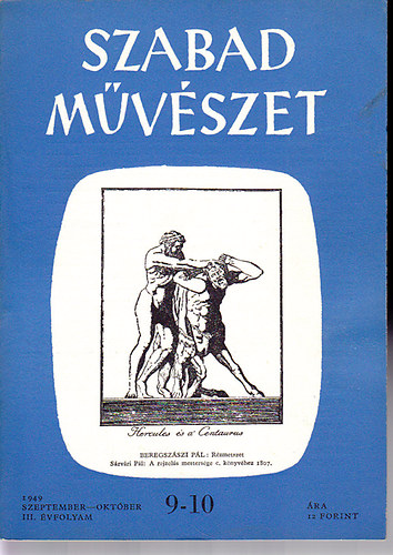 Szabad Mvszet 1949. III. vf. 9-10. szm