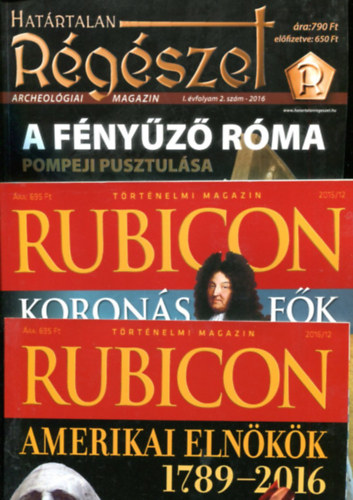 Tbb szerz - 3 db magazin: Rubicon (2015/12, 2016/12)  Rgszet (2016/2)