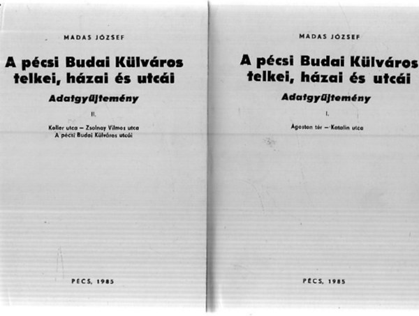 Madas József Bezerédy Győző (szerk.) - A pécsi Budai Külváros telkei, házai és utcái I-II.