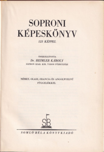 Heimler Kroly - Soproni kpesknyv 1932