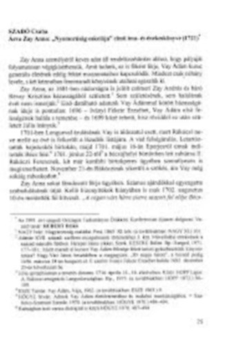 Szabó Csaba - Árva Zay Anna "Nyomorúság oskolája" című ima- és énekeskönyve (Lymbus füzetei)