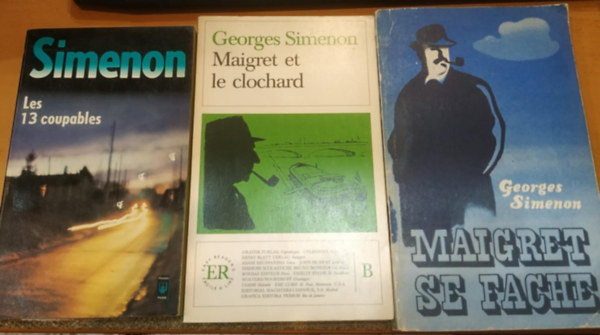 Georges Simenon - 3 db Simenon: Maigret se Fache + Maigret et le clochard + Les 13 coupables