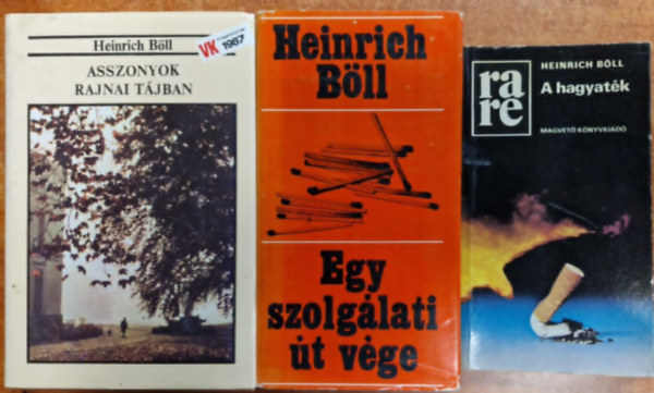 Heinrich Böll - 3 db Heinrich Böll: Asszonyok rajnai tájban + Egy szolgálati út vége+A hagyaték