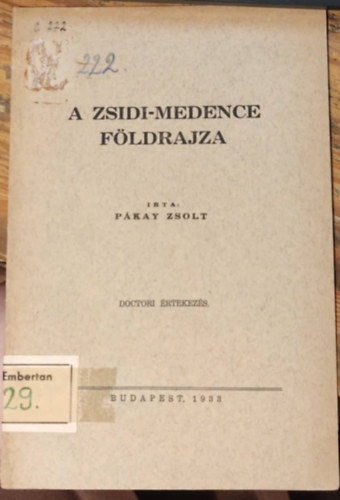 Pákay Zsolt - A zsidi-medence földrajza