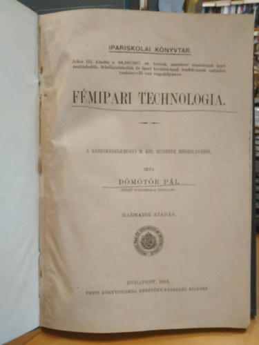 D�m�t�r P�l - F�mipari technologia