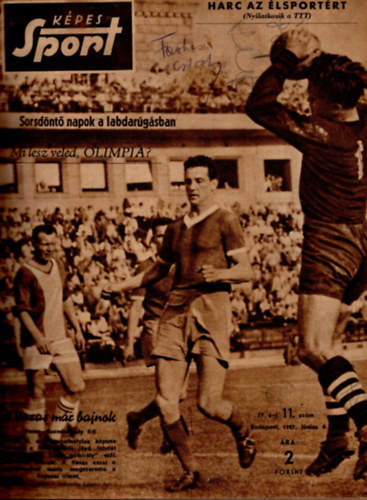 Kutas István - Képes Sport 1956. évf. 43. sz, 1957. évf. 3., 5., sz. és 10-41. számok