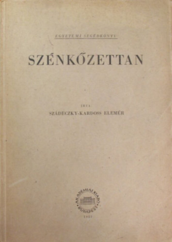 Szádeczky-Kardoss Elemér - Szénkőzettan