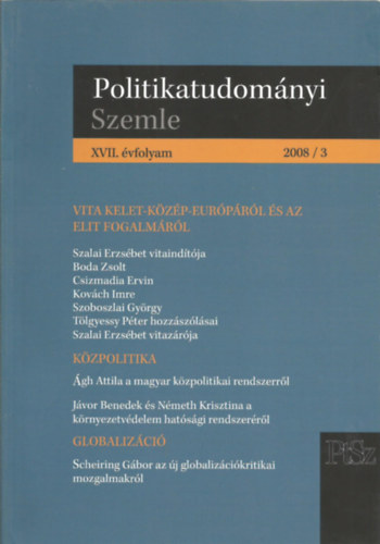 Politikatudom�nyi Szemle 2008/3