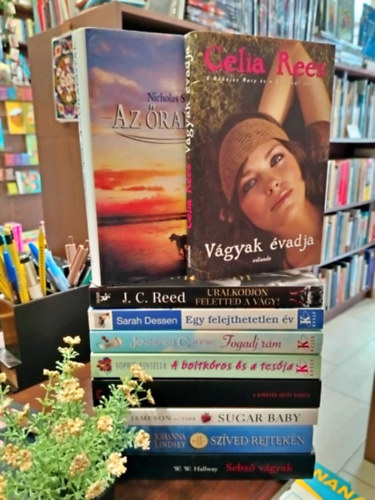 Sarah Dessen, Johanna Lindsey, Sophie Kinsella, stb Nicholas Sparks - KNYVMENT AJNLAT, 10 DB. ROMANTIKUS IRODALOM. Az rangyal+ Vgyak vadja+ Uralkodjon feletted a vgy+ Egy felejthetetlen v+ Fogadj rm+ A boltkros s a tesja+ A gynyr stt oldala+ Sugar Baby+ Szved rejtekn+ Sebz vgyak
