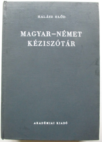 Halsz Eld - Magyar-nmet kzisztr