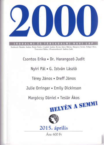 2000 Irodalmi �s T�rsadalmi Havi Lap - 2015. �prilis