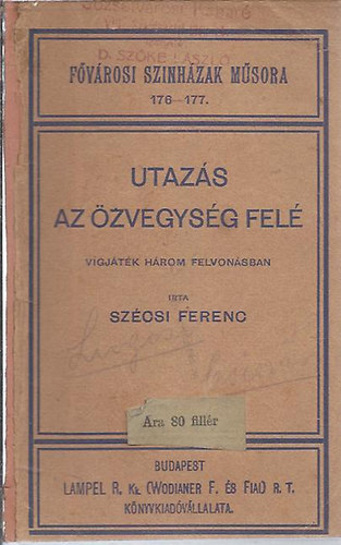 Szcsi Ferenc - Utazs az zvegysg fel
