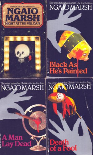 Ngaio Marsh - 4 db Ngaio Marsh: Night at the vulcan+ Black as he's painted+ A man lay dead+ Death of a fool