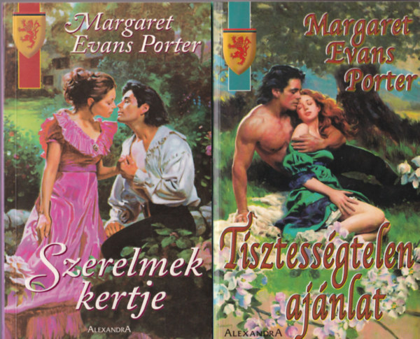 Margaret Evans Porter - 4 db-os KNYVMENT AJNLAT, Margaret Evans: Krtyn nyert szerelem, A csbt, Tisztessgtelen ajnlat, Szerelmek kertje