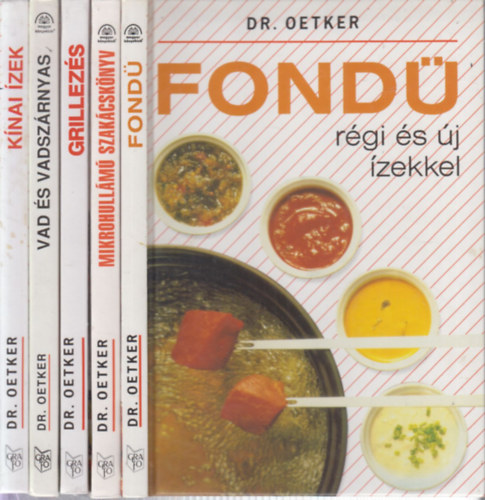 Dr. Oetker - 5 db. Dr. Oetker receptknyv (Fond rgi s j zekkel + Mikrohullm szakcsknyv + Grillezs + Vad s vadszrnyas + Knai zek)