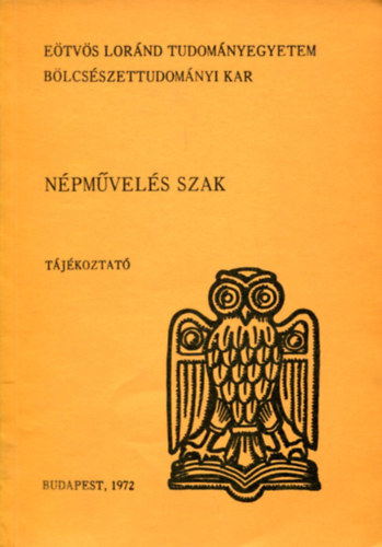 ELTE blcsszettudomnyi kar - Npmvels szak (Tanterv s tjkoztat)