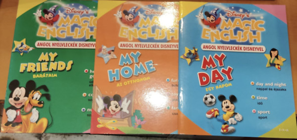 Tth Knyvkereskeds s Kiad Kft. - 3 db Disney's Magic english angol nyelvleckk Disneyvel: Az otthonom + Egy napom + Bartaim