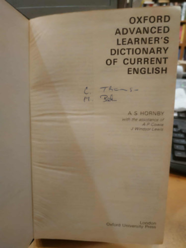 A S Hornby - Oxford Advanced Learner's Dictionary of Current English