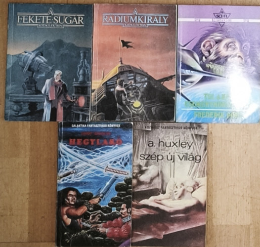 Garry Douglas, Frederik Pohl Aldous Huxley - 5db sci-fi reg�ny - Sz�p �j vil�g, Hegylak�, T�l a k�k esem�nyhorizonton, A fekete sug�r, A r�diumkir�ly